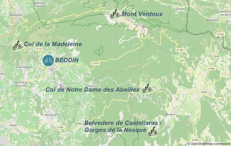 Bedoin-mapa